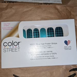 Last chance! Color Street Suit Yourself Retired Blue Houndstooth Shimmer Design